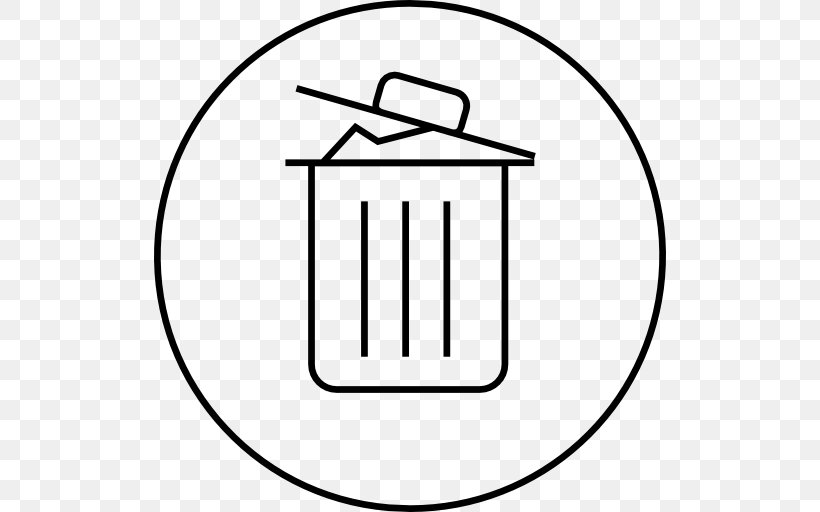 Rubbish Bins & Waste Paper Baskets Clip Art, PNG, 512x512px, Rubbish Bins Waste Paper Baskets, Area, Black And White, Button, Container Download Free
