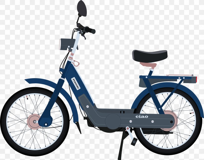 Scooter Piaggio Ape Piaggio Ciao Moped, PNG, 2400x1889px, Scooter, Bicycle, Bicycle Accessory, Bicycle Drivetrain Part, Bicycle Frame Download Free