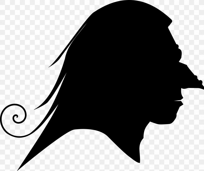 Silhouette Witchcraft Clip Art, PNG, 2400x2008px, Silhouette, Black, Black And White, Face, Facial Expression Download Free