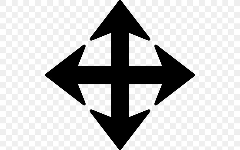 Arrow, PNG, 512x512px, Toolbar, Black And White, Cross, Star, Symbol Download Free