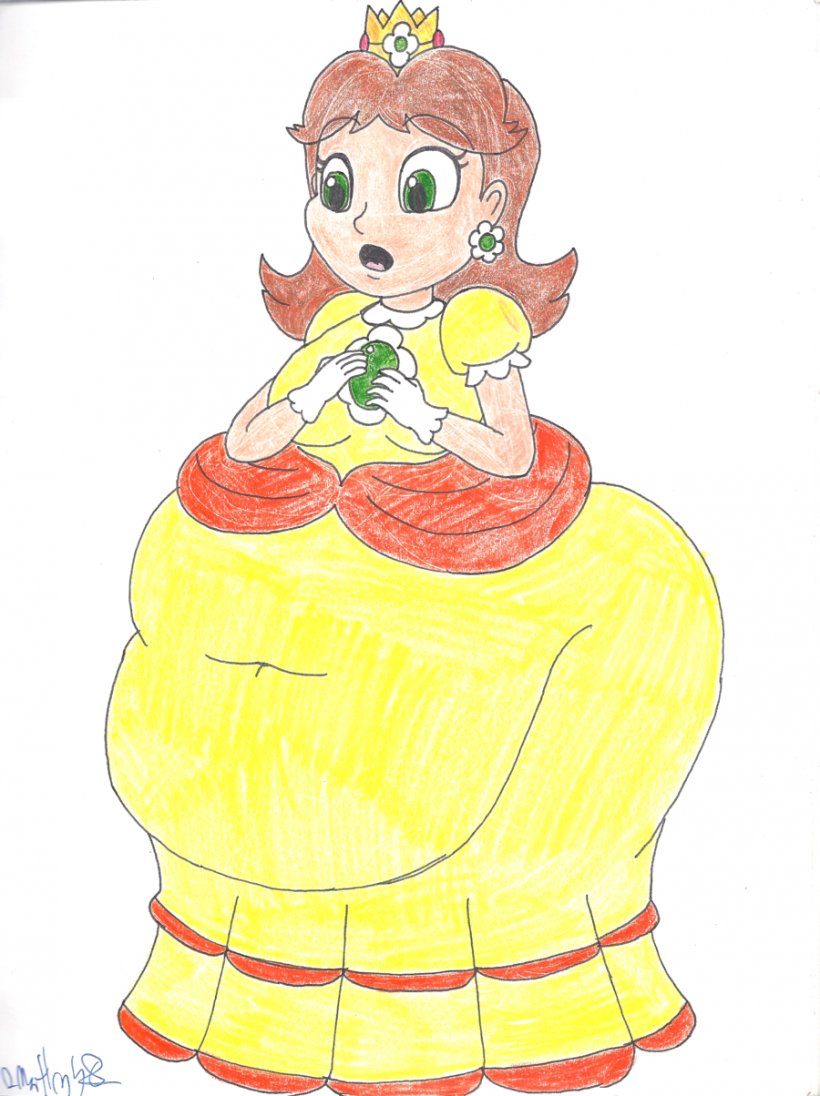 Fat Princess Mario Princess Daisy Princess Peach Princess Zelda, PNG, 900x1204px, Watercolor, Cartoon, Flower, Frame, Heart Download Free