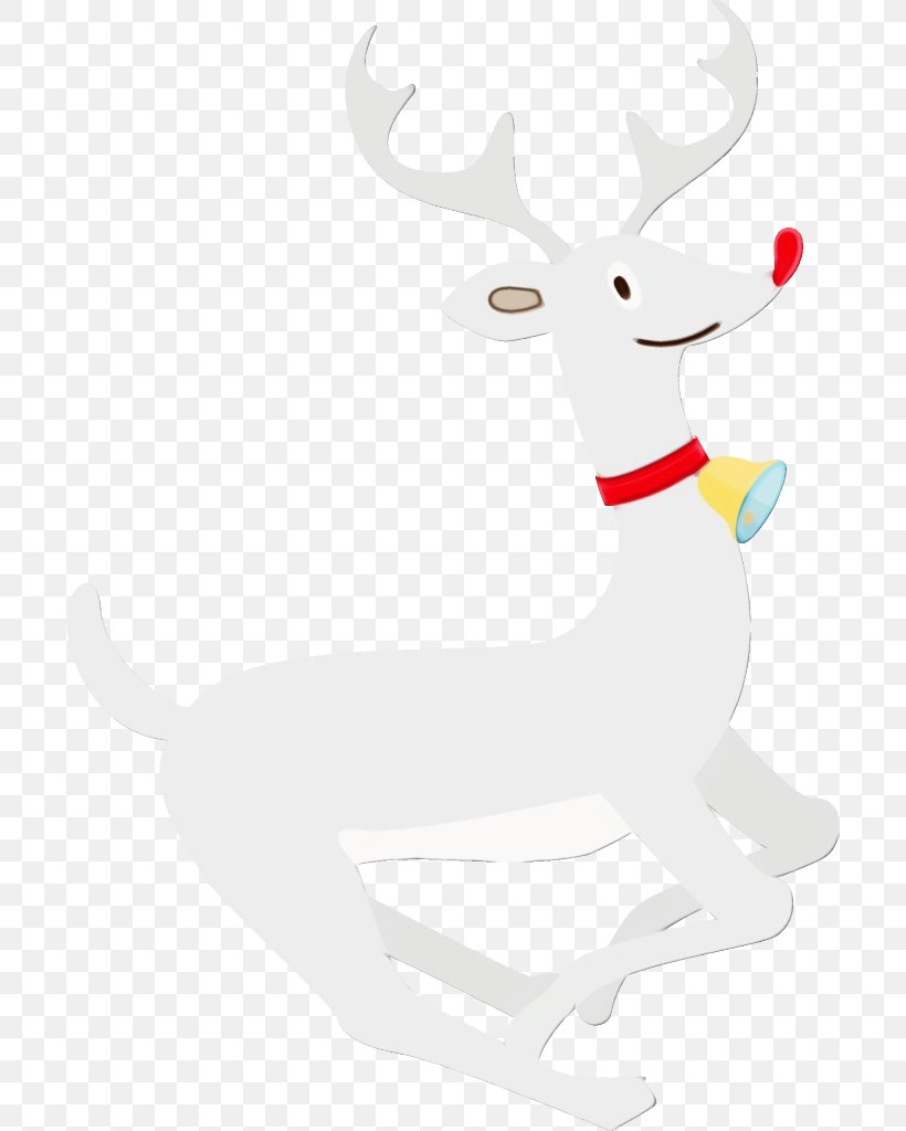 Reindeer, PNG, 700x1024px, Watercolor, Antler, Cartoon, Deer, Fawn Download Free