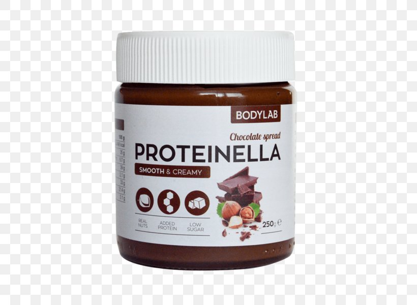 Bodylab Proteinella 250 G Chocolate Spread Food BodyLab Proteinella Super Crunch, PNG, 600x600px, Chocolate Spread, Added Sugar, Chocolate, Food, Glutenfree Diet Download Free