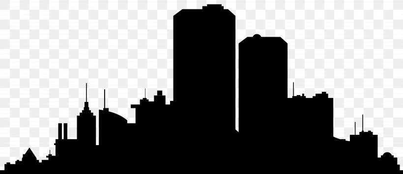 New York City Skyline Silhouette Clip Art, PNG, 8000x3471px, New York City, Art Museum, Black And White, City, Cityscape Download Free