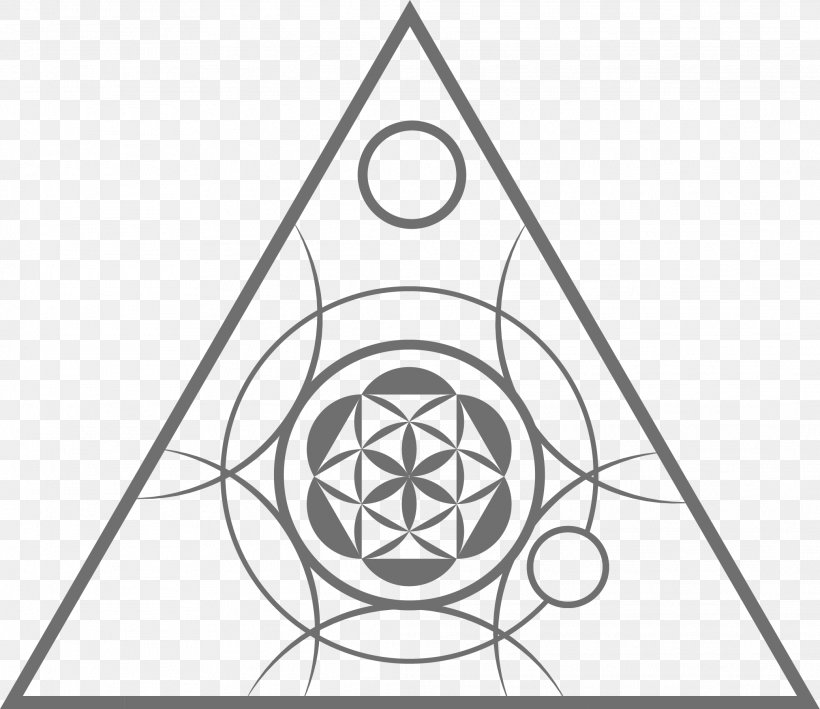 Sacred Geometry Triangle Line Art, PNG, 2077x1798px, Geometry, Area, Black And White, Diagram, Disk Download Free