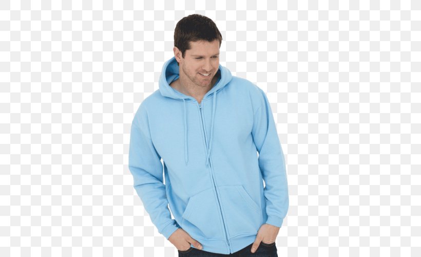 Hoodie Zipper Uneek UC504 Adults Classic Full Zip Hooded Sweatshirt Bluza, PNG, 500x500px, Hoodie, Blue, Bluza, Clothing, Electric Blue Download Free