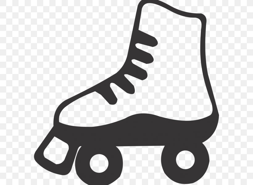 Roller Skates Shoe Clip Art, PNG, 600x600px, Roller Skates, Black, Black And White, Drawing, Footwear Download Free