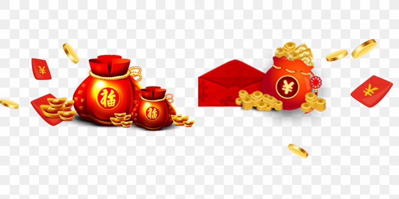 Red Envelope Chinese New Year U304au5e74u7389u888b Fukubukuro U5143u5b9d, PNG, 7087x3543px, Red Envelope, Bainian, Brand, Chinese New Year, Collecting Download Free