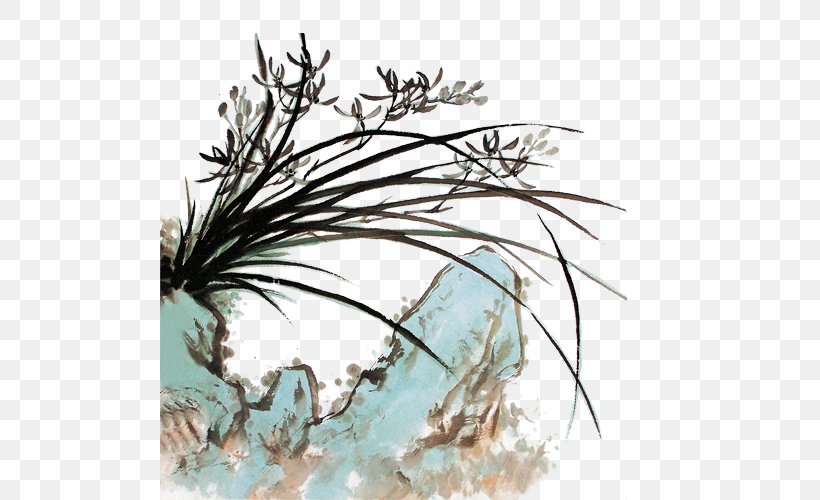 Ink Wash Painting Raster Graphics, PNG, 500x500px, Ink Wash Painting, Art, Branch, Calligraphy, Chinese Painting Download Free