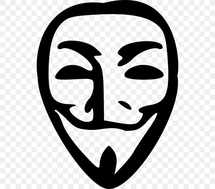 Anonymous Guy Fawkes Mask Clip Art, PNG, 540x720px, Anonymous, Artwork, Black And White, Face, Film Download Free