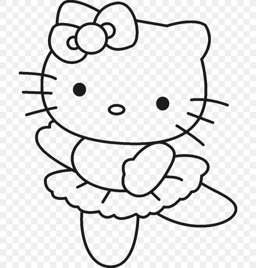 Hello Kitty Coloring Book Ballet Dancer, PNG, 700x860px, Watercolor, Cartoon, Flower, Frame, Heart Download Free