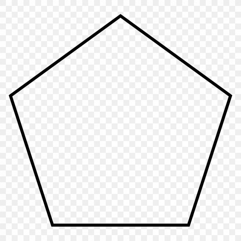 Regular Polygon Pentagon Regular Polytope Geometry, PNG, 1200x1200px, Regular Polygon, Area, Black, Black And White, Convex Polygon Download Free