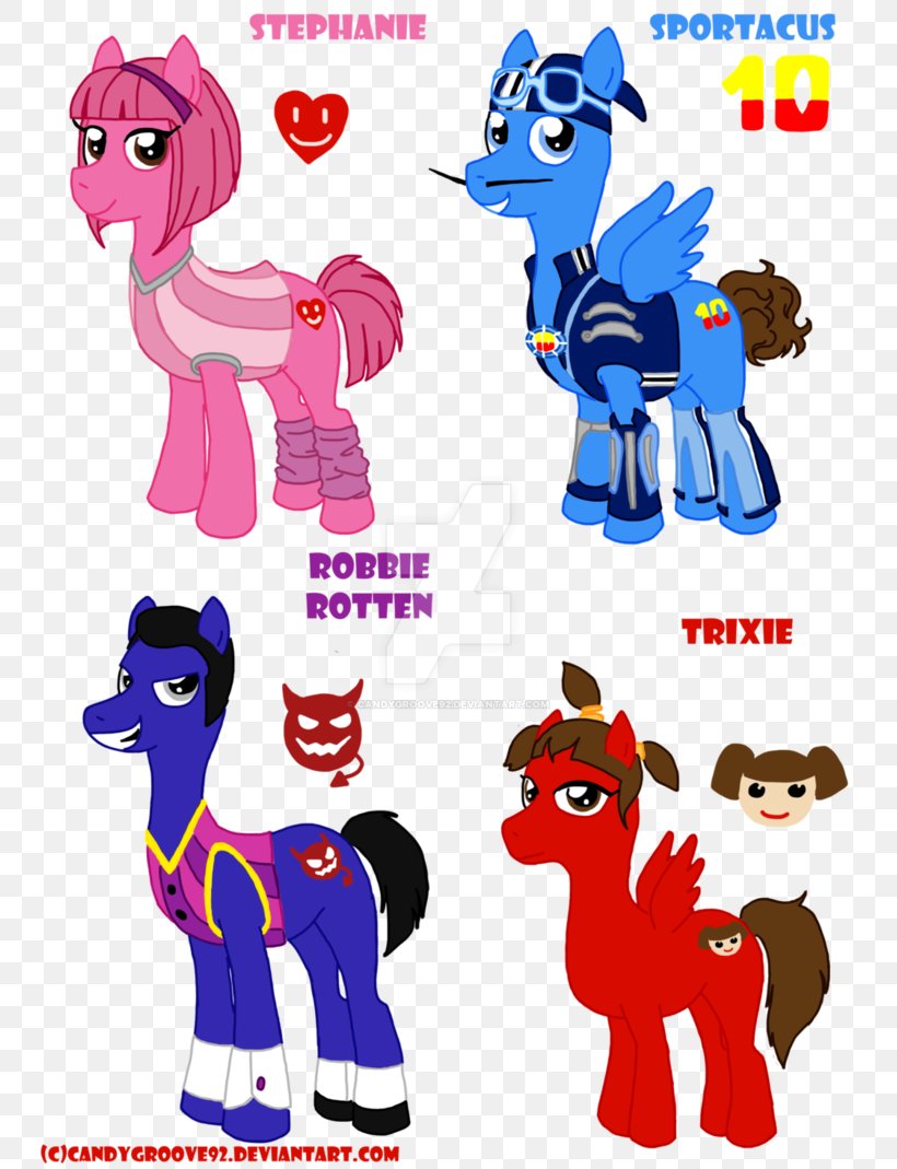 Pony Stephanie Sportacus Robbie Rotten Stingy, PNG, 748x1069px, Pony, Animal Figure, Area, Art, Artist Download Free