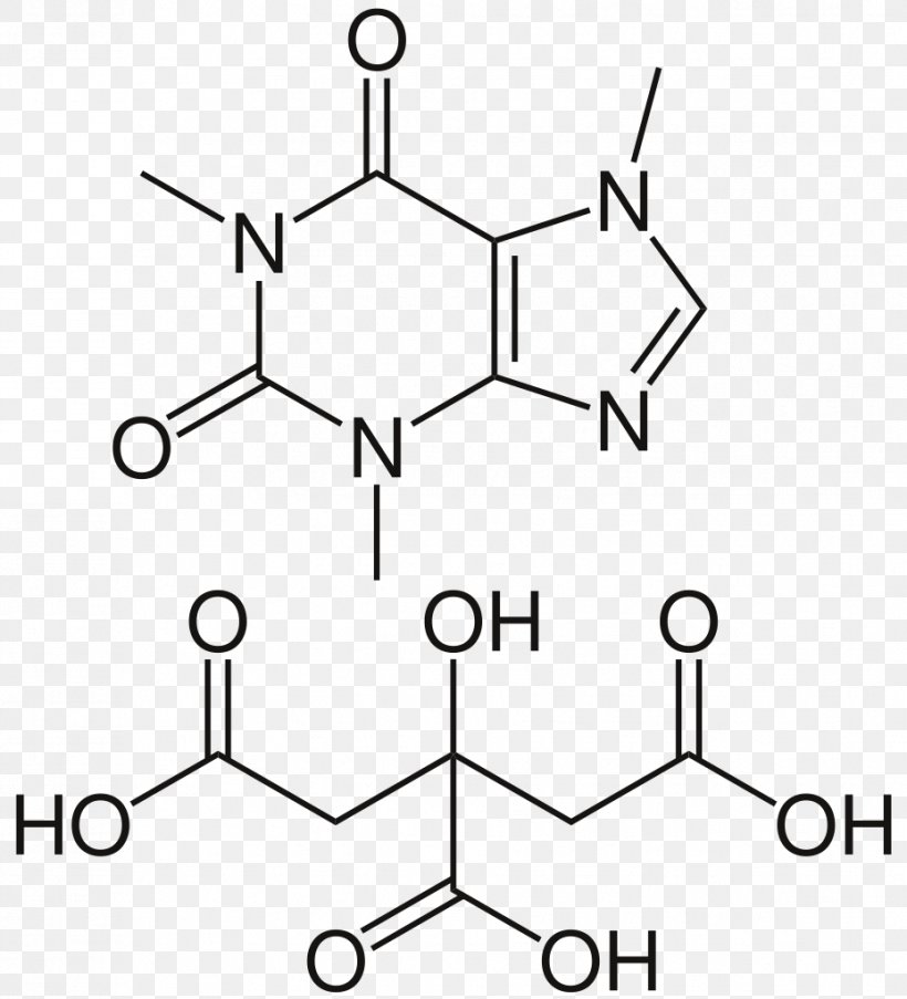 Caffeine Citrate Molecule Coffee Substitute, PNG, 929x1024px, Caffeine, Alkaloid, Area, Black And White, Caffeine Citrate Download Free