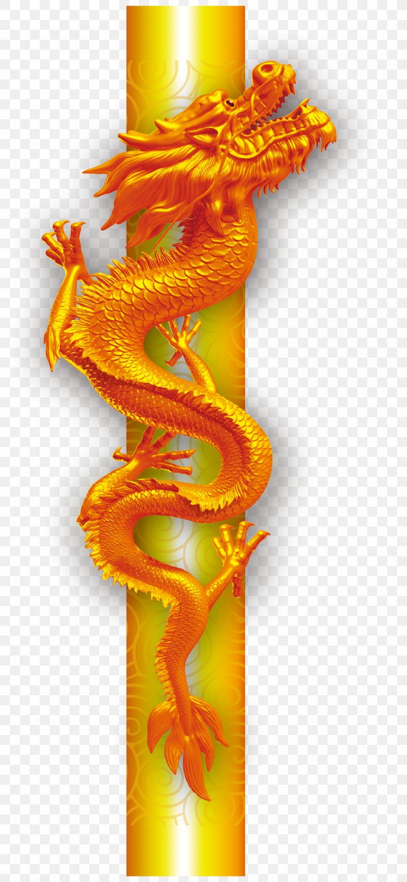 Column Chinese Dragon Clip Art, PNG, 998x2162px, Column, Chinese Dragon, Dragon, Huabiao, Orange Download Free