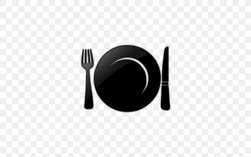 Cafe Plate Food Restaurant, PNG, 512x512px, Cafe, Black, Black And White, Cutlery, Dinner Download Free