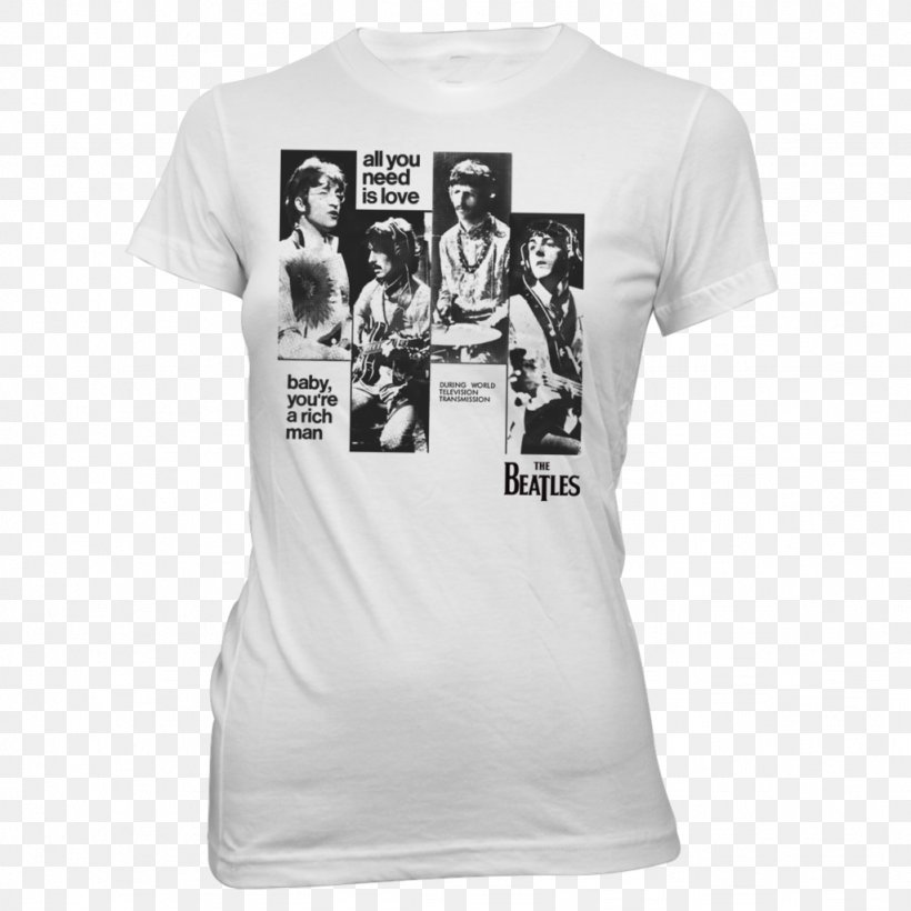 T-shirt Sleeve Clothing The Beatles, PNG, 1024x1024px, Tshirt, Active Shirt, Beatles, Black, Black And White Download Free