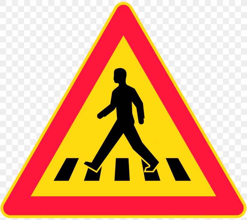 Traffic Sign Road Pedestrian Crossing Warning Sign, PNG, 1152x1024px, Traffic Sign, Area, Brand, Logo, Pedestrian Download Free