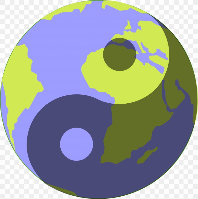 Yin And Yang Clip Art, PNG, 2392x2400px, Yin And Yang, Black And White, Blue Planet, Globe, Organism Download Free