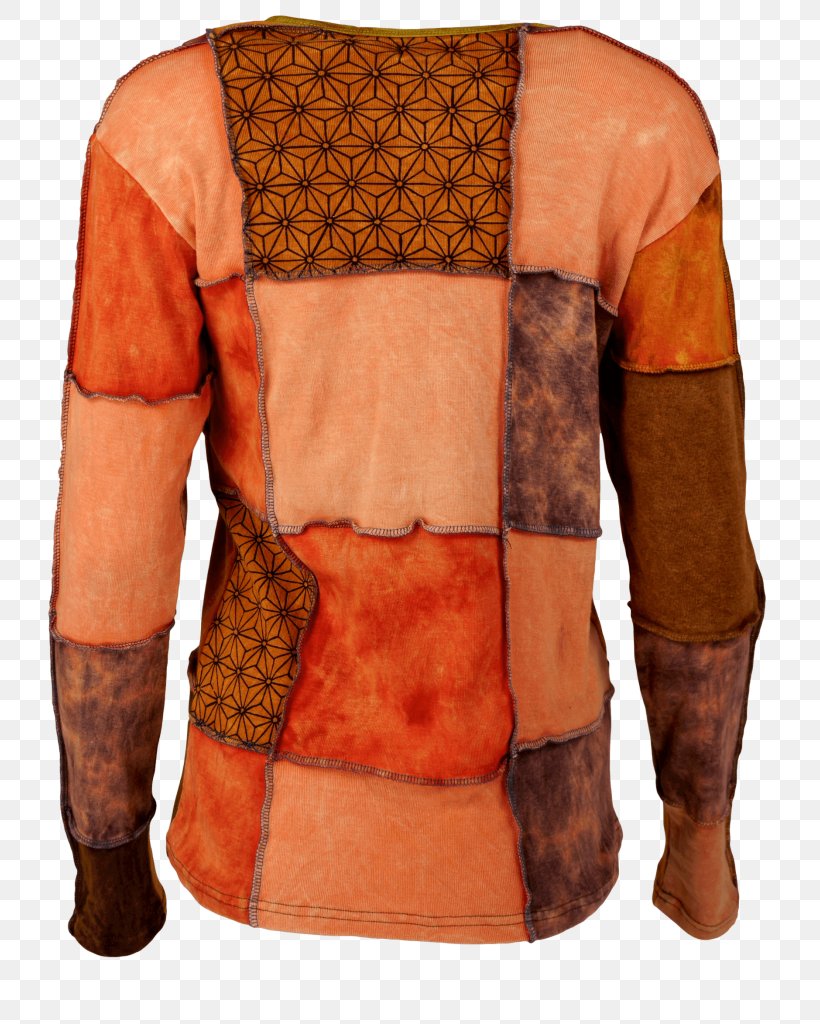 Sleeve Top Outerwear Patchwork Shoulder, PNG, 768x1024px, Sleeve, Jersey, Leather, Orange, Outerwear Download Free