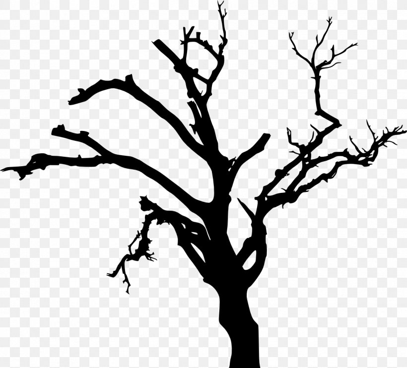 Tree Silhouette Clip Art, PNG, 1325x1200px, Tree, Artwork, Black And White, Branch, Drawing Download Free
