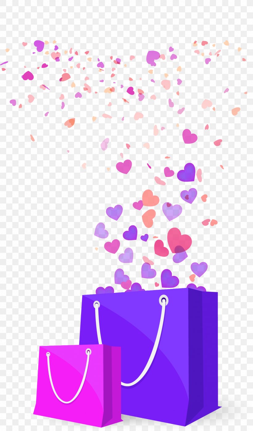 Euclidean Vector Shopping Computer File, PNG, 1282x2187px, Shopping, Area, Bag, Heart, Magenta Download Free