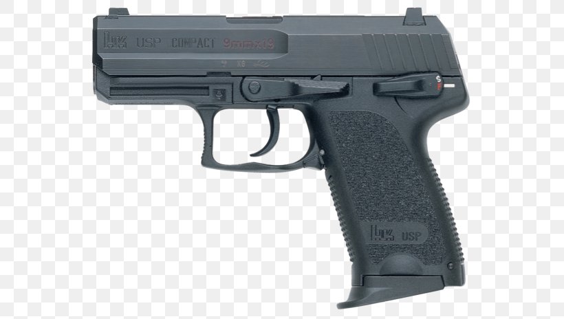 Heckler & Koch USP Compact Semi-automatic Pistol Heckler & Koch P2000, PNG, 600x464px, 40 Sw, 45 Acp, 919mm Parabellum, Heckler Koch Usp, Air Gun Download Free