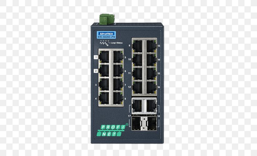 Network Switch PROFINET EtherNet/IP Industrial Ethernet, PNG, 500x500px, Network Switch, Communication Protocol, Electronic Component, Electronic Device, Electronics Download Free