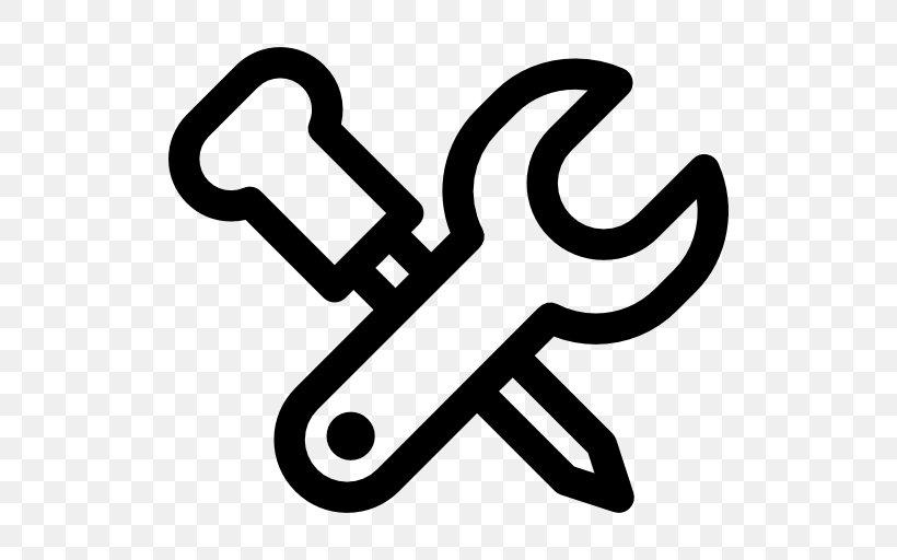 Screwdriver Icon, PNG, 512x512px, Spanners, Area, Black And White, Screwdriver, Symbol Download Free