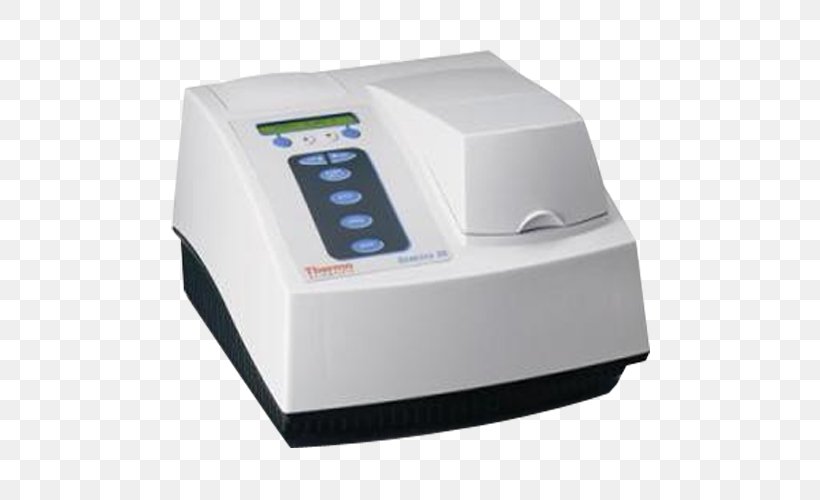 Spectrophotometry Ultraviolet–visible Spectroscopy Optical Spectrometer Laboratory Thermo Fisher Scientific, PNG, 500x500px, Spectrophotometry, Colorimeter, Hardware, Laboratory, Machine Download Free