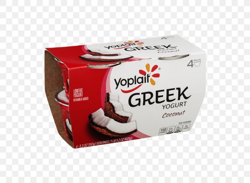Greek Cuisine Yoplait Greek Yogurt Yoghurt Ingredient, PNG, 600x600px, Greek Cuisine, Blueberry, Box, Carton, Coconut Download Free