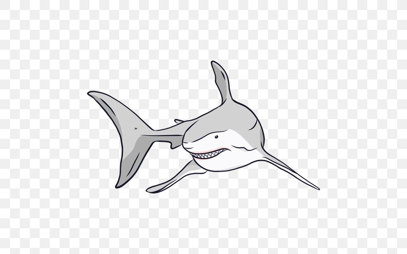 Shark Illustration Vector Graphics Image Drawing, PNG, 512x512px, Shark, Animation, Bull Shark, Carcharhiniformes, Cartilaginous Fish Download Free
