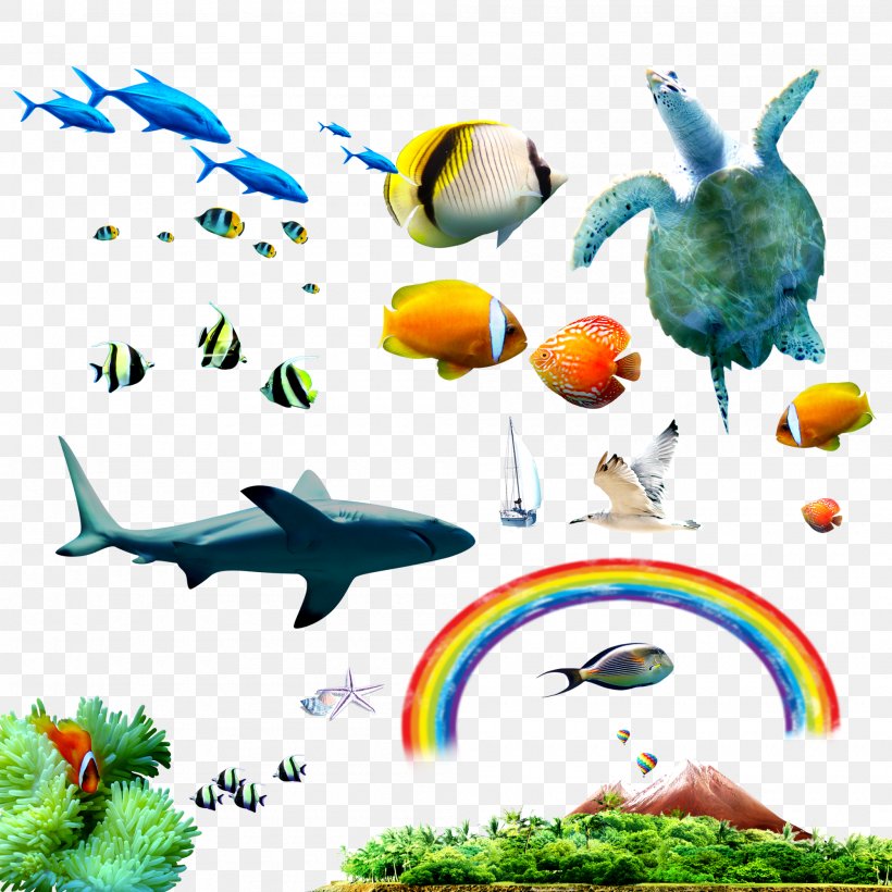 Tropical Fish Sea Clip Art, PNG, 2000x2000px, Tropical Fish, Fauna, Fish, Marine Biology, Organism Download Free