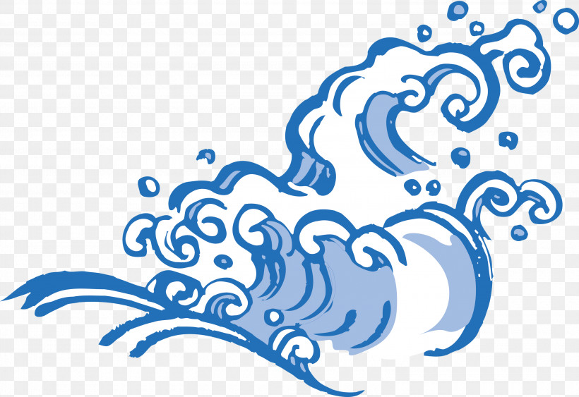 Water Wave, PNG, 3000x2063px, Water Wave, Line Art, Ornament, Text Download Free