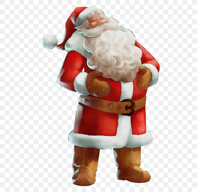 Santa Claus, PNG, 565x800px, Watercolor, Christmas, Fictional Character, Figurine, Paint Download Free