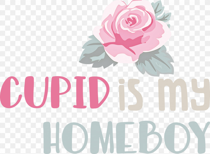 Cupid Is My Homeboy Cupid Valentine, PNG, 3000x2205px, Cupid, Cut Flowers, Floral Design, Garden Roses, Logo Download Free