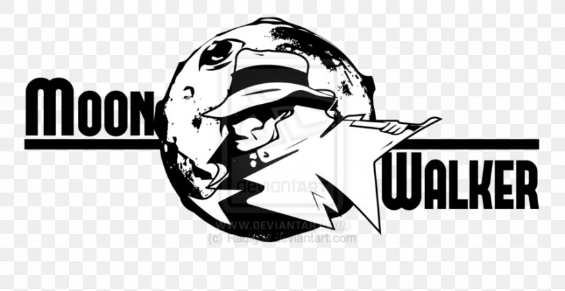 Michael Jackson's Moonwalker Logo, PNG, 900x465px, Moonwalk, Black And White, Brand, Cdr, Headgear Download Free
