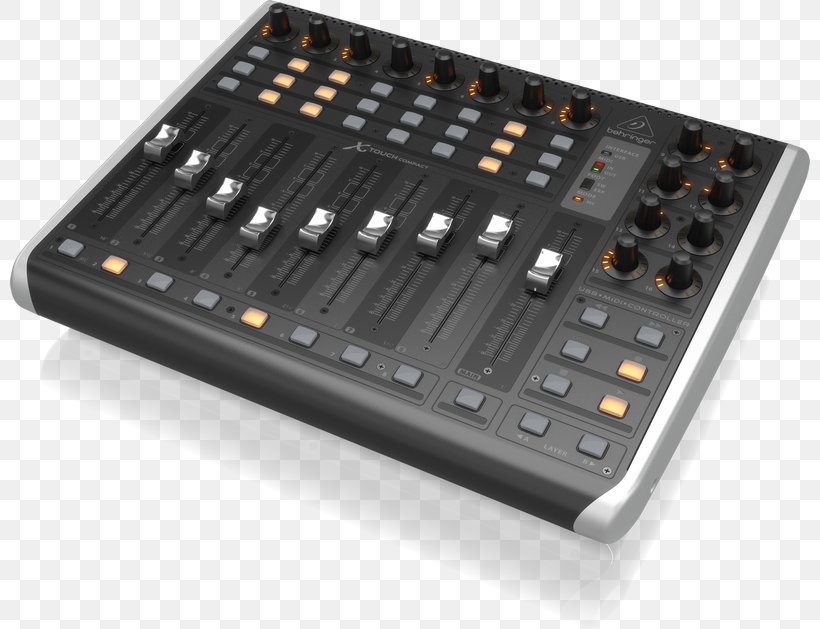 MIDI Controllers Behringer X-Touch Compact Digital Audio Workstation, PNG, 800x629px, Midi Controllers, Audio Control Surface, Audio Equipment, Behringer, Behringer Xtouch Download Free
