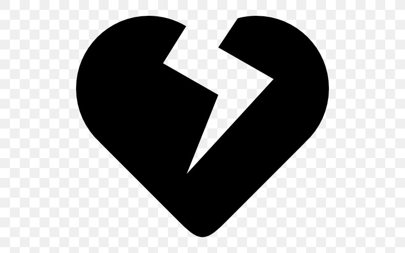 Broken Heart Symbol, PNG, 512x512px, Heart, Black And White, Brand, Broken Heart, Logo Download Free