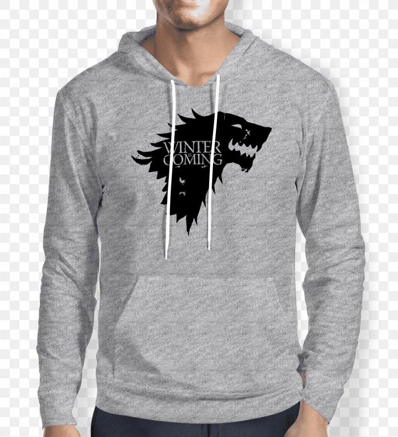 Hoodie T-shirt Sweater House Stark Bluza, PNG, 1539x1692px, Hoodie, Bluza, Clothing, Crew Neck, Game Of Thrones Download Free