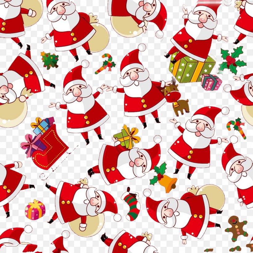 Paper Santa Claus Christmas Textile Wallpaper, PNG, 1024x1024px, Paper, Art, Christmas, Christmas Card, Christmas Decoration Download Free