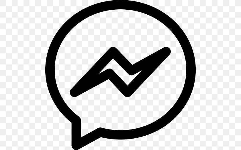 Facebook Messenger Social Media Facebook, Inc., PNG, 512x512px, Facebook Messenger, Area, Black And White, Brand, Facebook Download Free