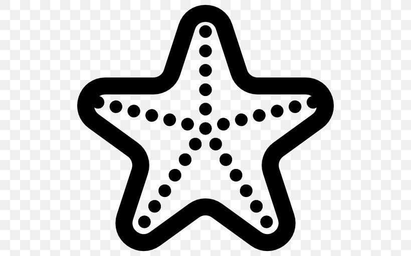 Starfish Five-pointed Star, PNG, 512x512px, Starfish, Animal, Black And White, Body Jewelry, Fivepointed Star Download Free