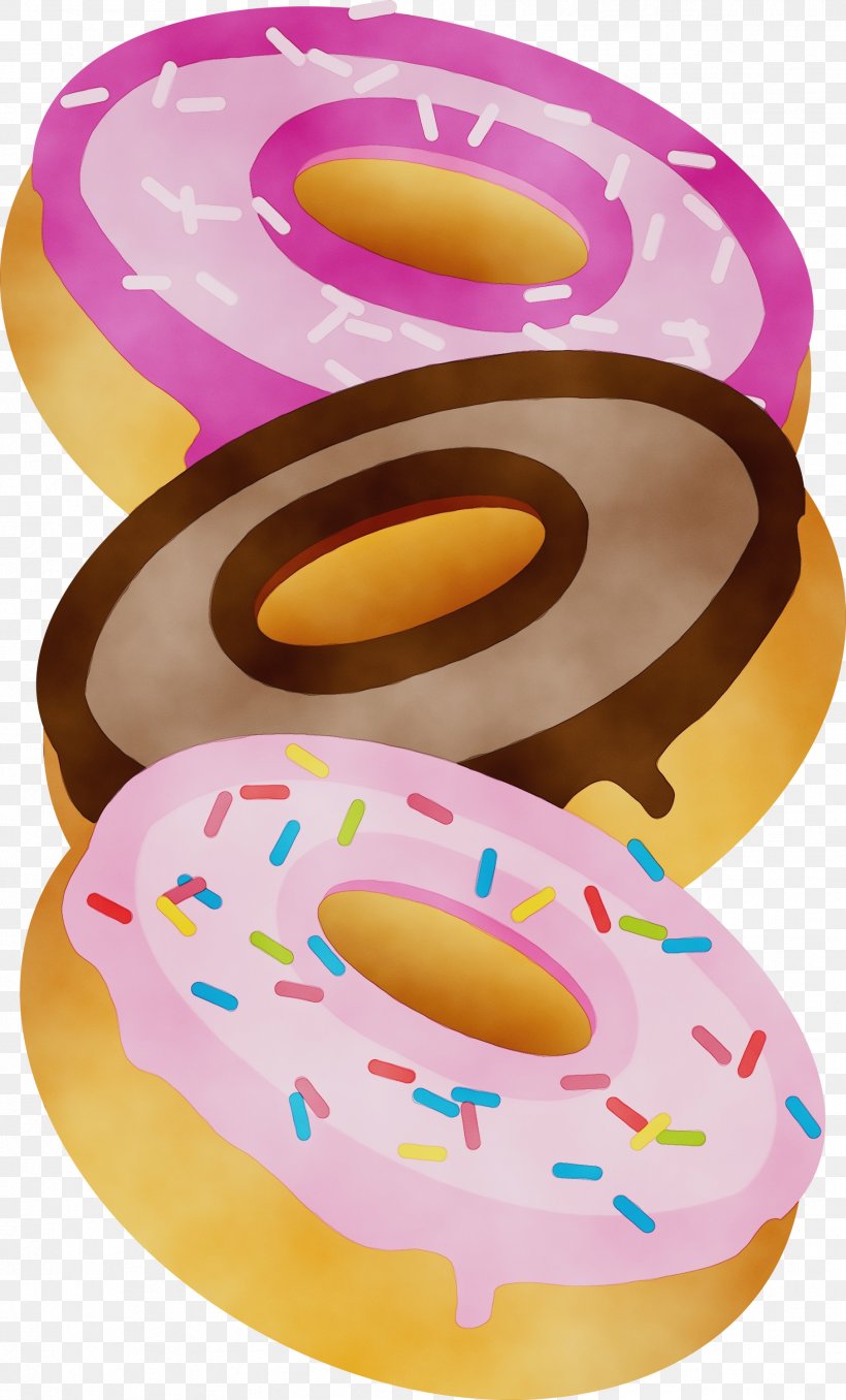 Doughnut Food Baked Goods Pastry Clip Art, PNG, 1813x3000px, Watercolor, Baked Goods, Ciambella, Cuisine, Dessert Download Free