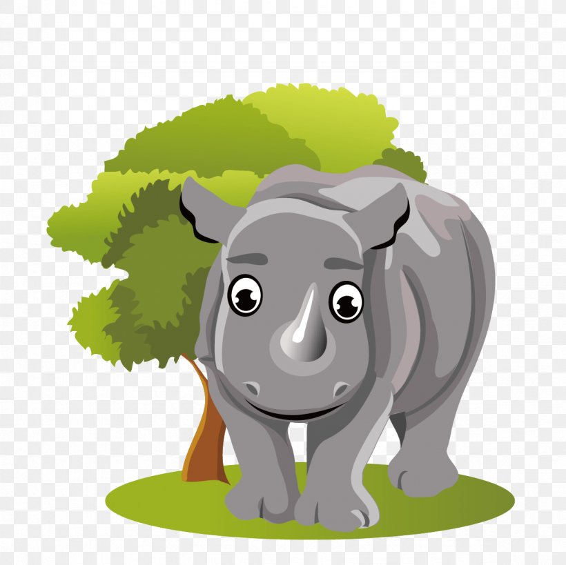 Rhinoceros Cartoon, PNG, 1181x1181px, Rhinoceros, Animal, Carnivoran, Cartoon, Dog Like Mammal Download Free
