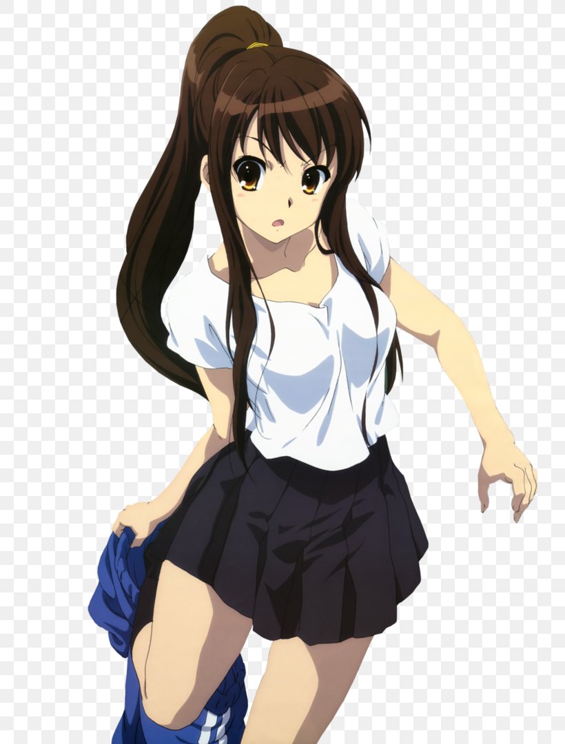 Yuki Nagato Mikuru Asahina Haruhi Suzumiya Kyon Ryoko Asakura, PNG, 740x1080px, Watercolor, Cartoon, Flower, Frame, Heart Download Free