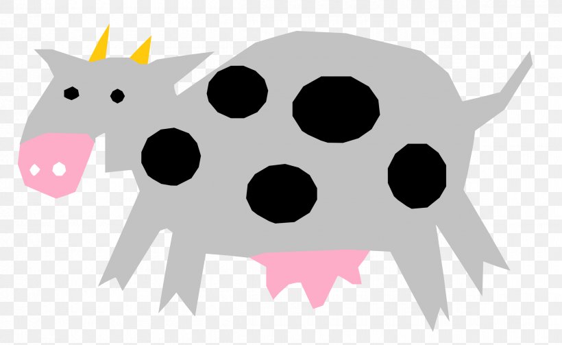 Cattle Pig Clip Art, PNG, 2400x1474px, Cattle, Art, Canidae, Carnivoran, Cartoon Download Free
