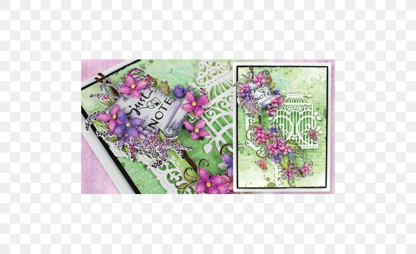 Paper Floral Design Spring Heartfelt Creations Purple, PNG, 500x500px, Paper, Art, Craft, Flora, Floral Design Download Free