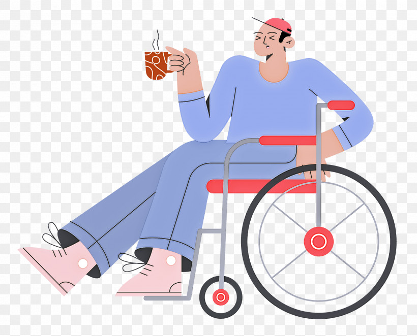 Sitting On Wheelchair Wheelchair Sitting, PNG, 2500x2020px, Wheelchair, Behavior, Cartoon, Health, Hm Download Free