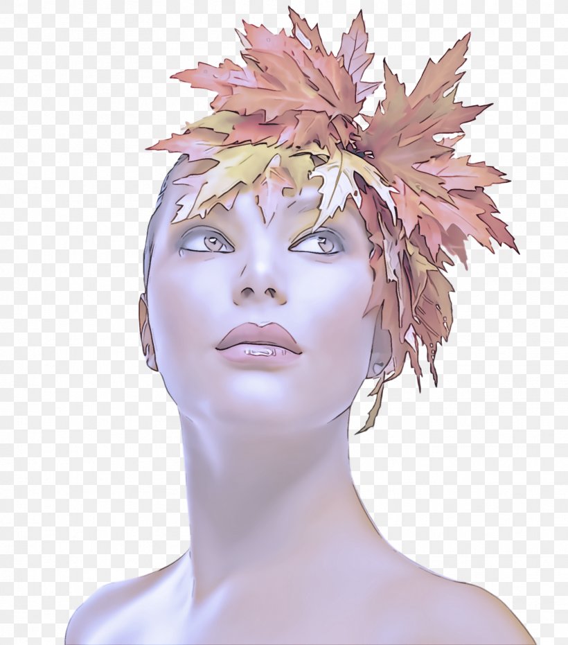 Face Hair Headpiece Head Leaf, PNG, 1876x2132px, Face, Chin, Forehead, Hair, Hair Accessory Download Free